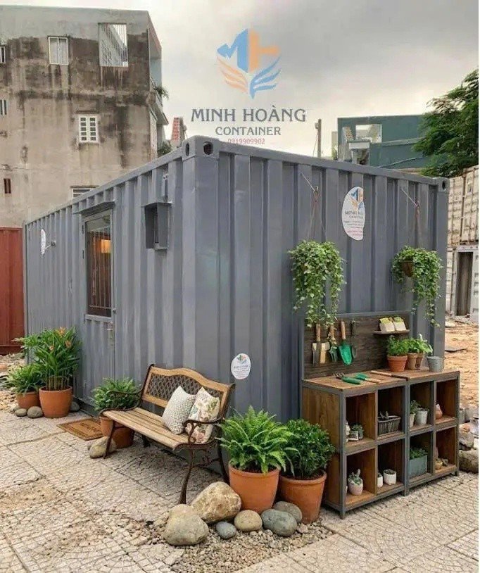 Container Văn Phòng 20 Feet Xám Có Ngoại Nội Thất